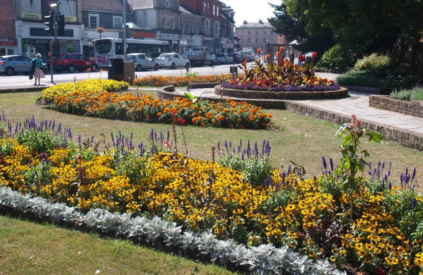 Floral Displays outside Deane House